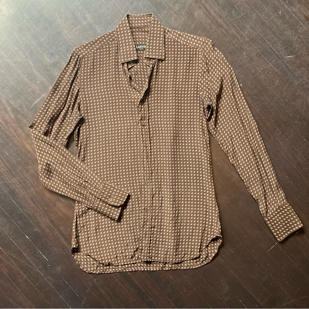 Vintage 1970s Lanvin dress shirt, size small